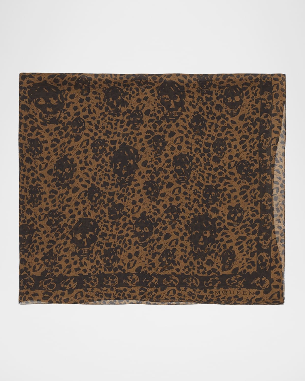 Leopard Skull Silk Scarf - 2