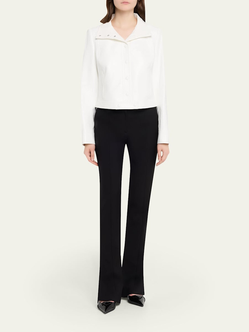 courrèges Textured Vinyl Crop Jacket outlook
