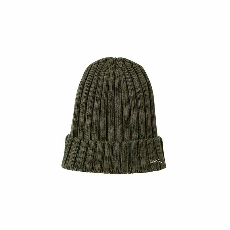 KNIT CAP COTTON OLIVE 1