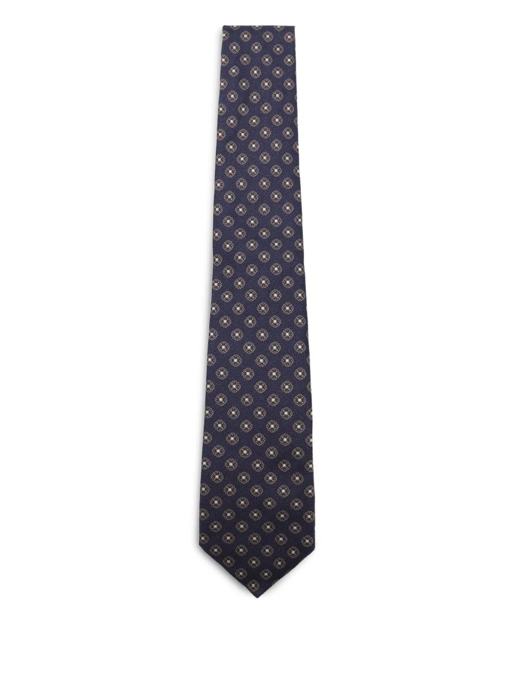 patterned wool tie - 1