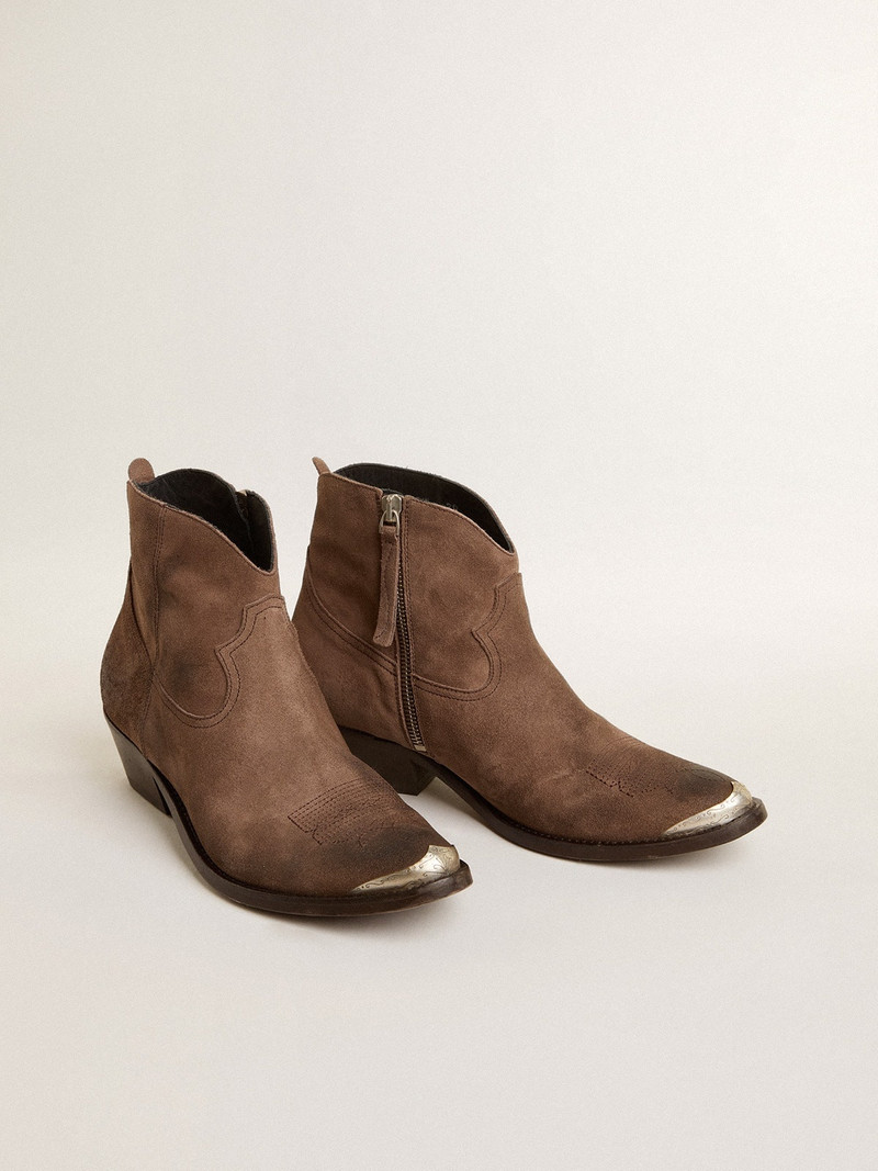 Golden Goose Young ankle boots in dark brown suede outlook