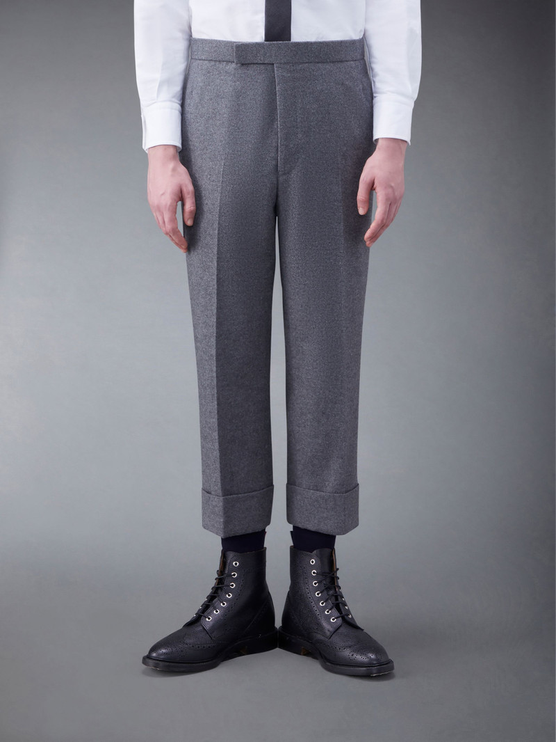 Flannel Low Rise Drop Crotch Backstrap Trouser - 1