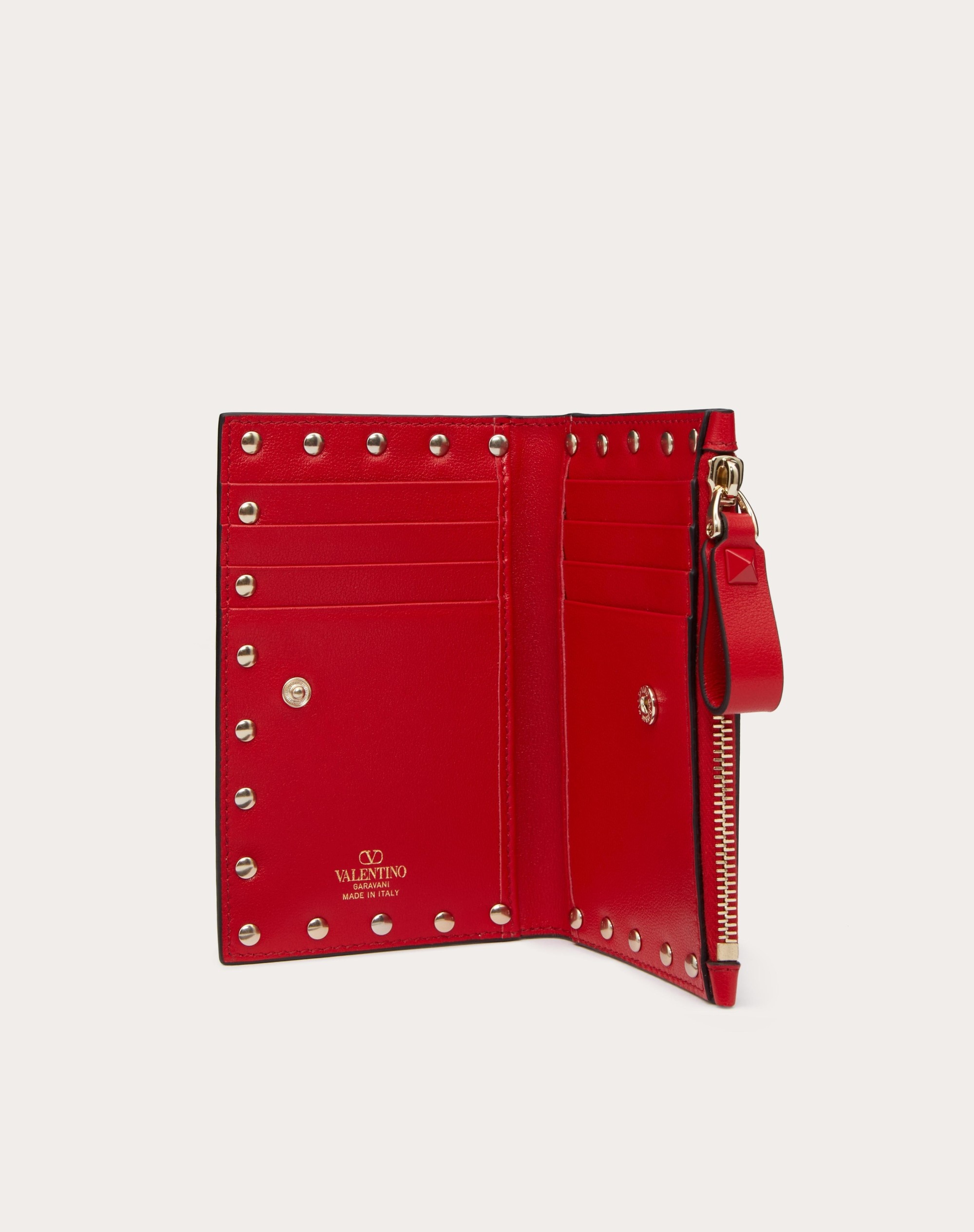 ROCKSTUD CALFSKIN CARDHOLDER WITH ZIP - 5