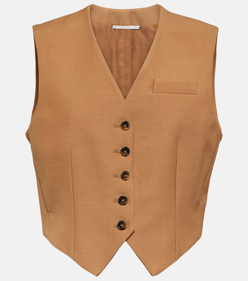 Cropped wool waistcoat 1