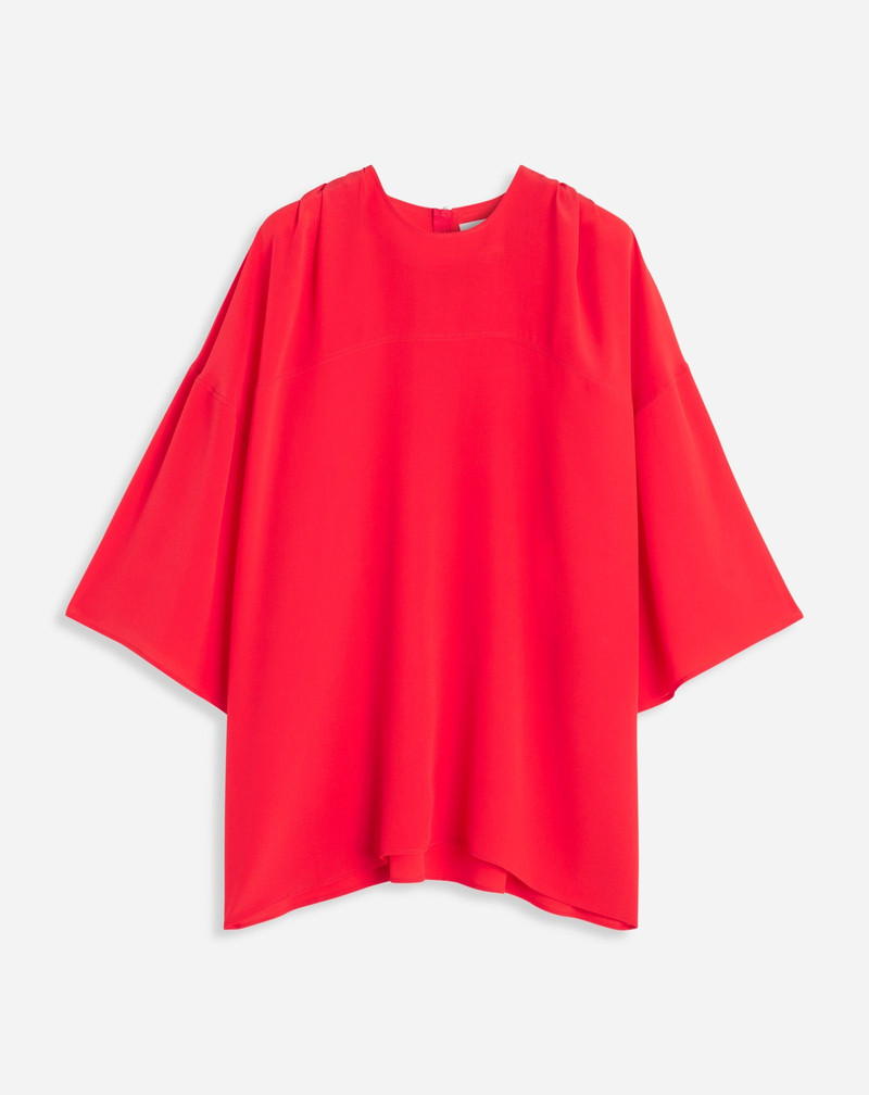 ROUND NECK SS BLOUSE IN SILK - 1