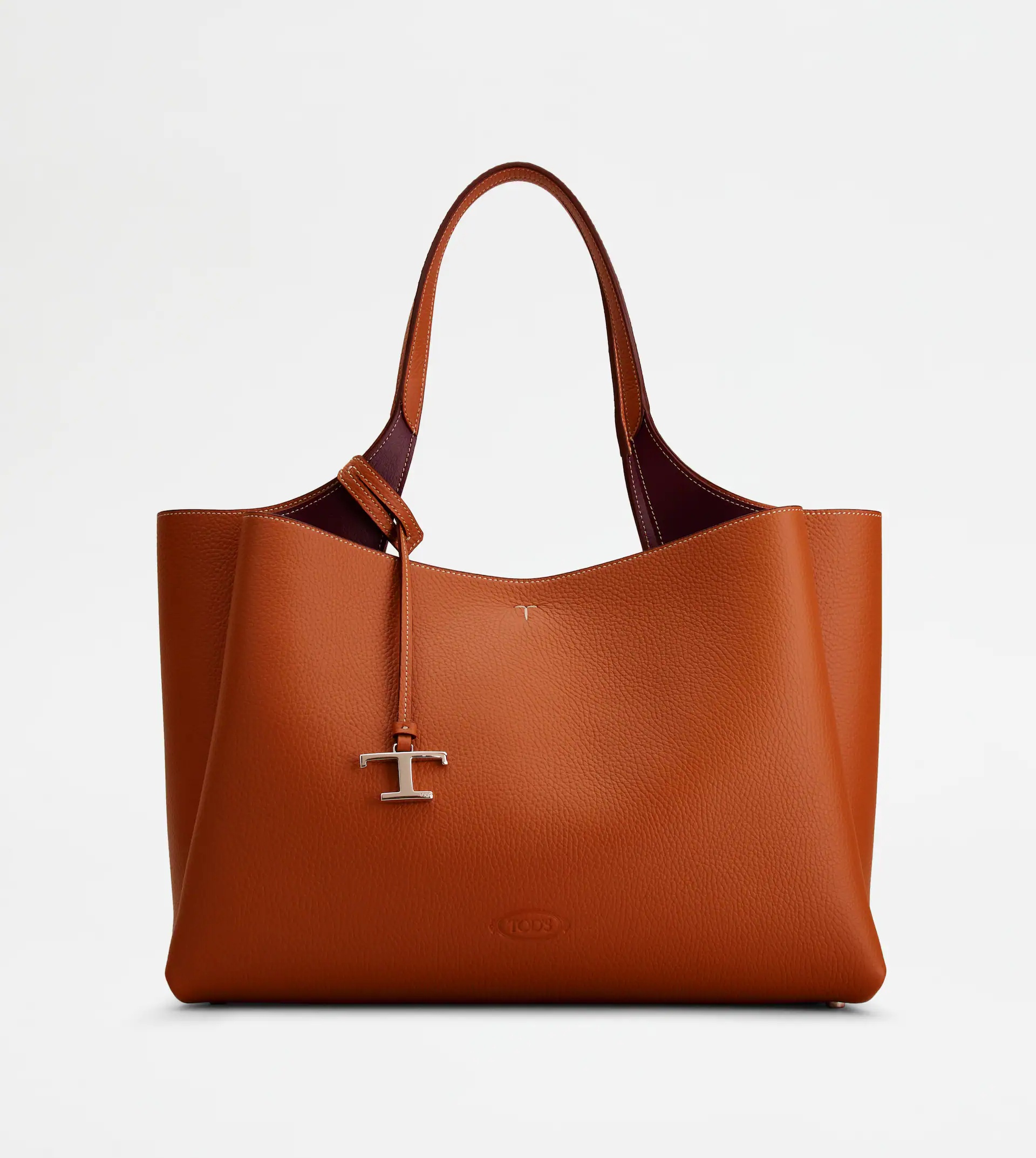 TOD'S BAG IN LEATHER MEDIUM - ORANGE - 1