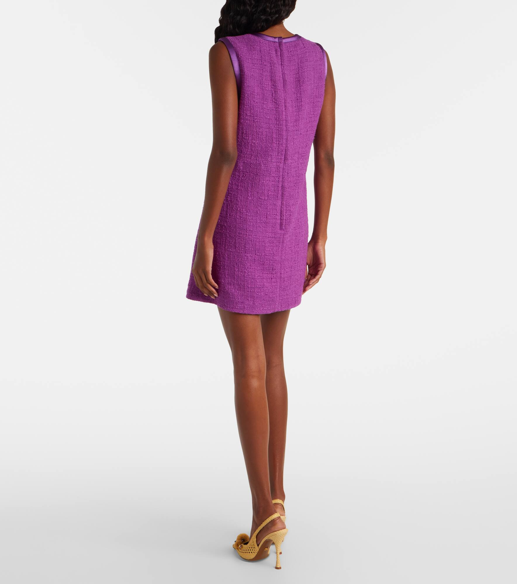 Cotton and silk-blend minidress - 3