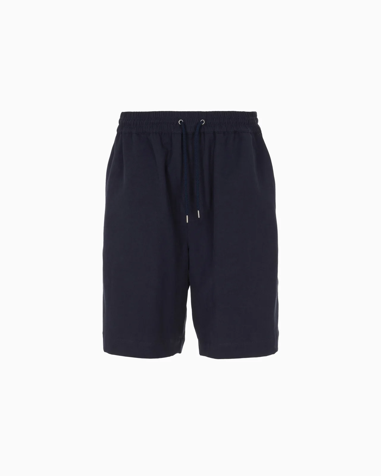 FLAT FRONT BERMUDA SHORTS MADE OF LYOCELL CANVAS AND COTTON - 1