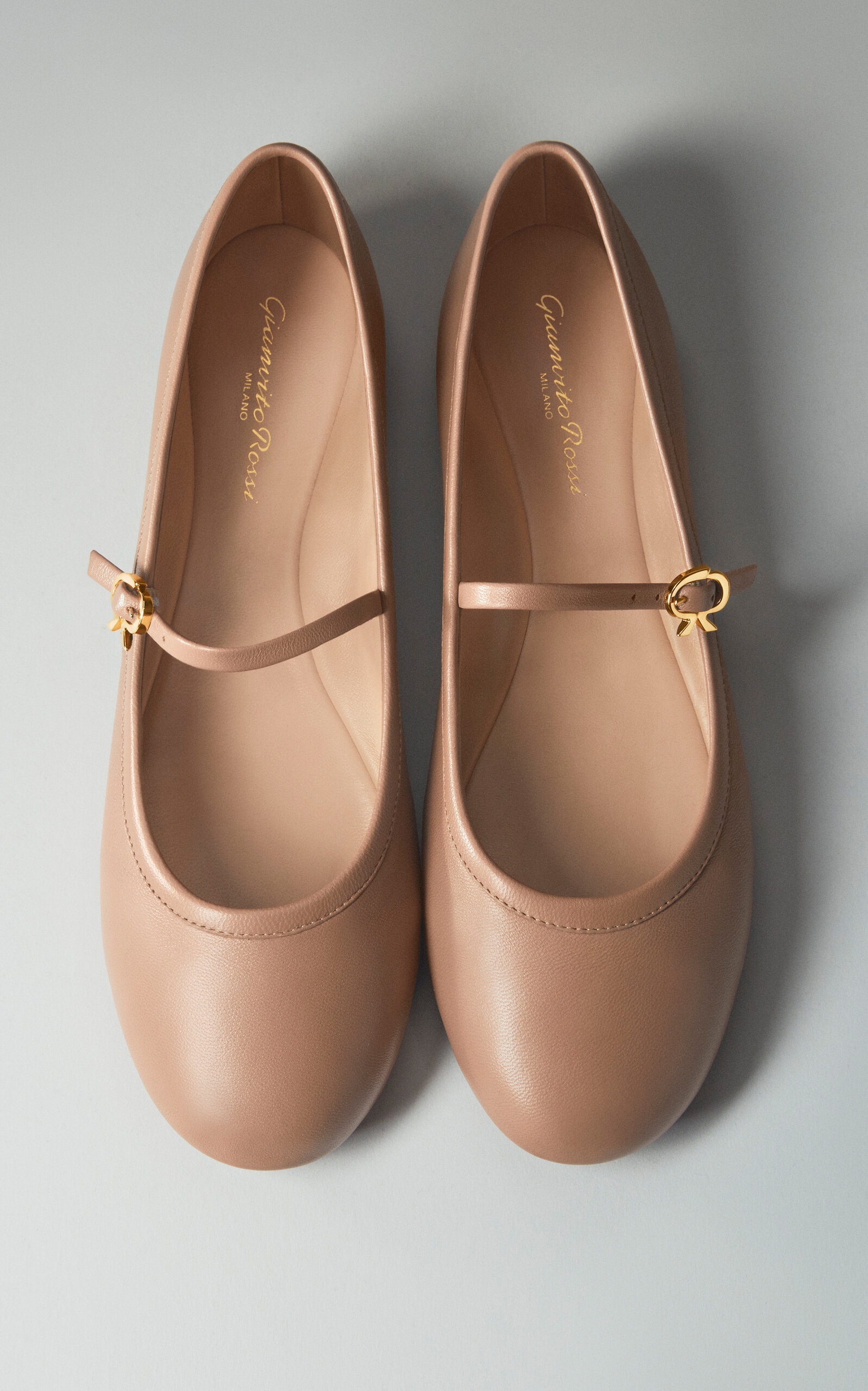 Carla Leather Ballet Flats nude - 3