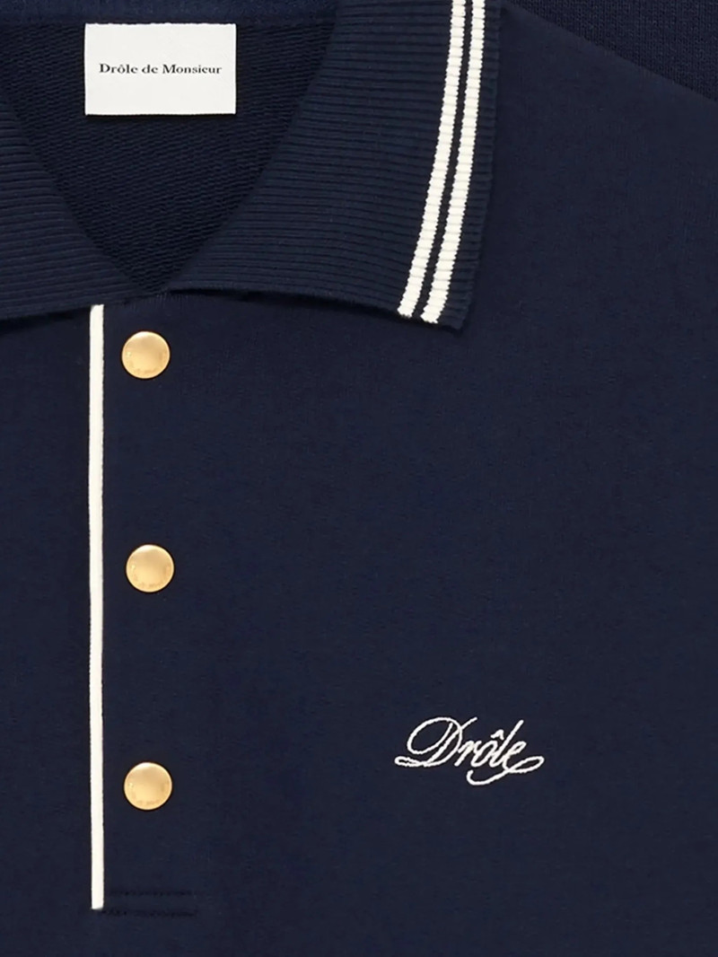 Drôle de Monsieur Drole De Monsieur Striped-trim Polo Shirt outlook