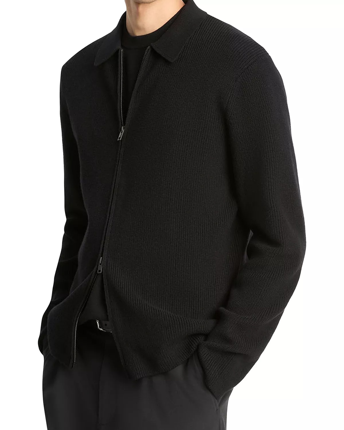 Regular Fit Zip Front Sweater - 3