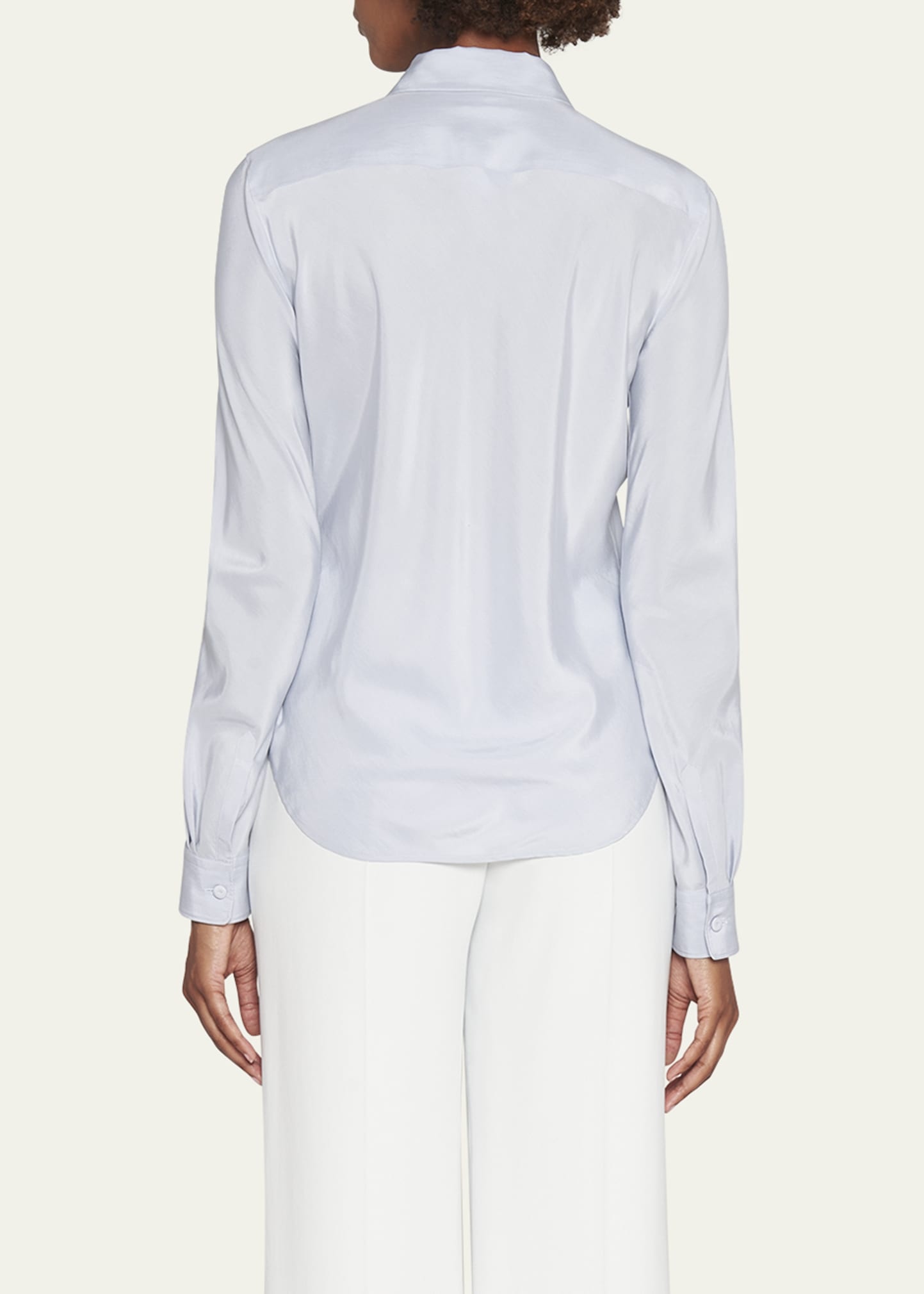 Silk Button-Down Blouse - 3