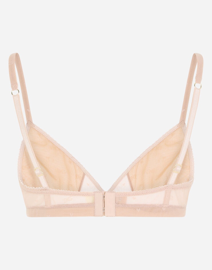 Jacquard tulle triangle bra - 3