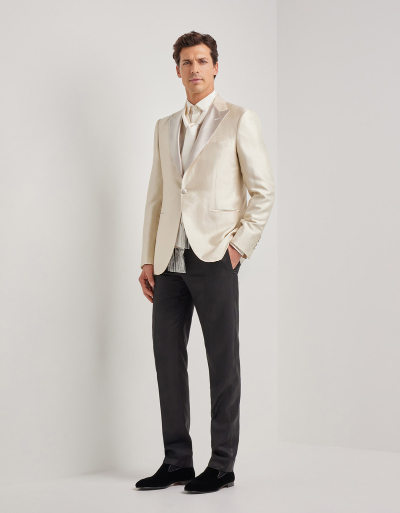 Canali REGULAR FIT BLACK TUXEDO PANTS IN 150'S WOOL outlook