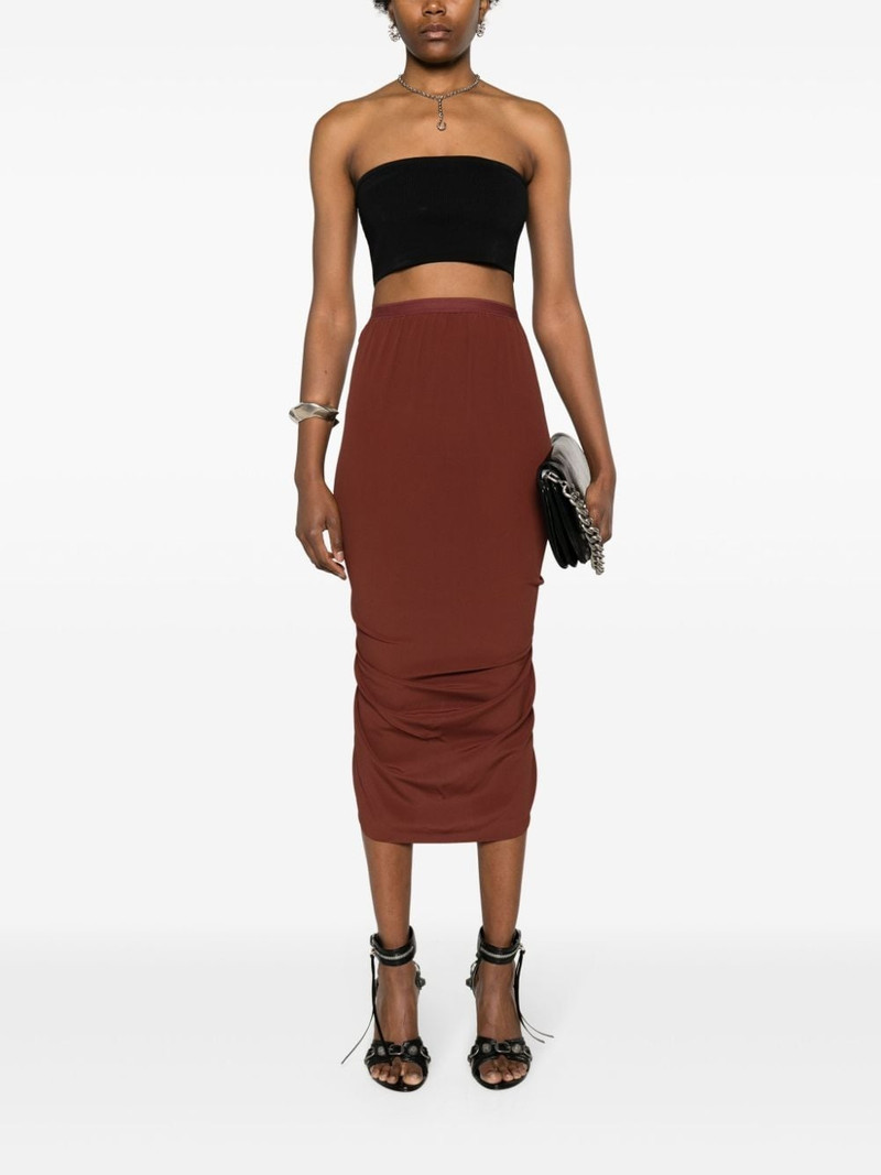 Rick Owens Shrimp draped midi skirt outlook