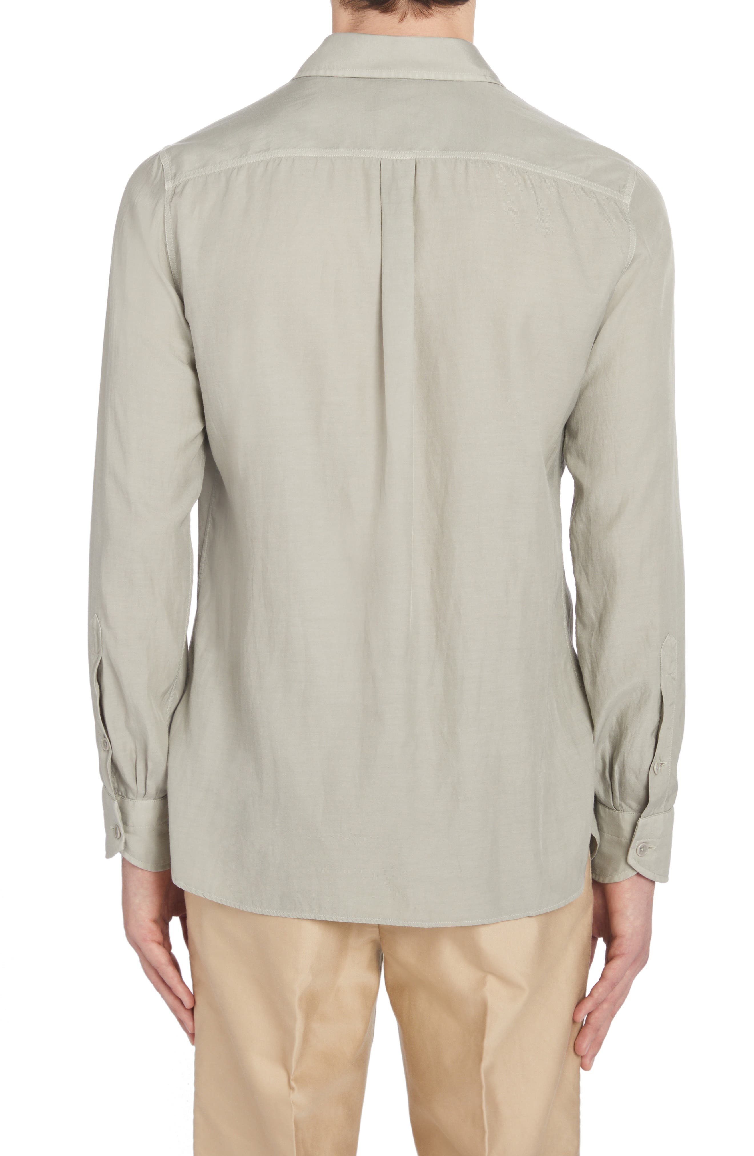 Military Fit Fluid Twill Button-Up Shirt - 2