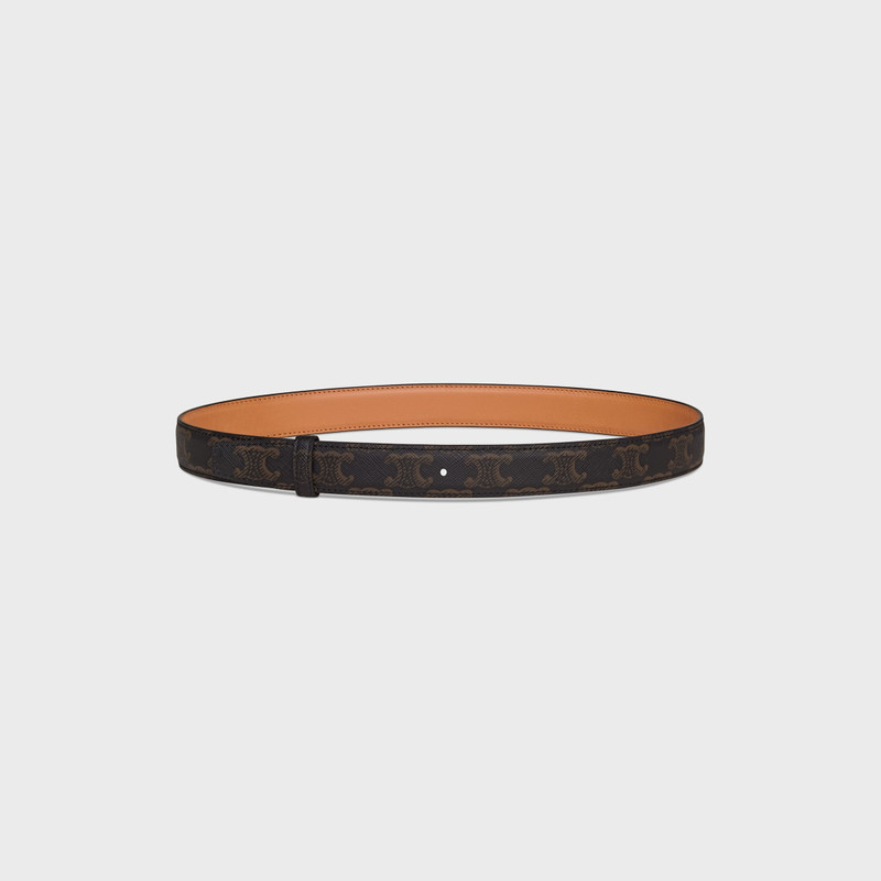 Reversible Strap 25MM IN Natural Calfskin and Triomphe Canvas 3