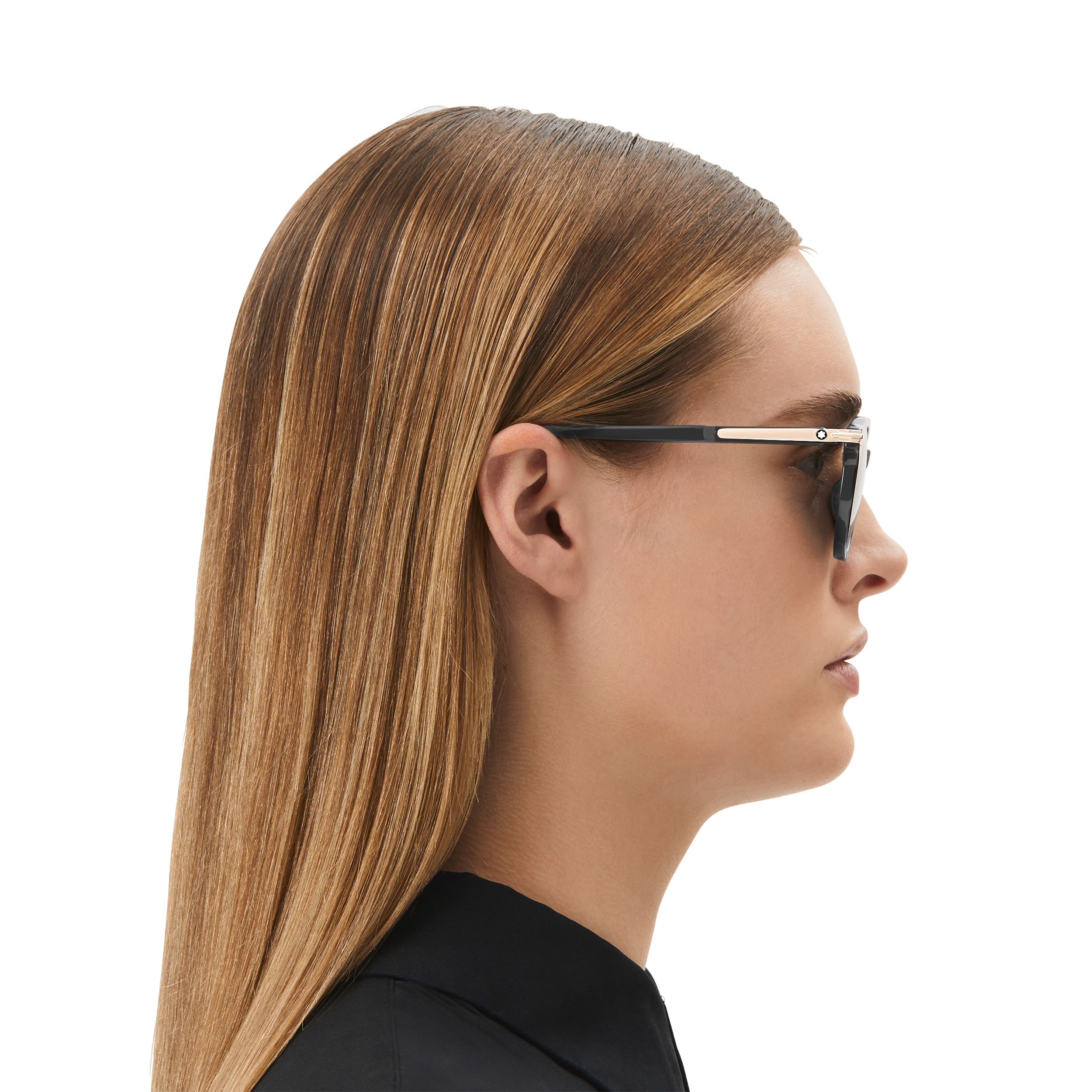 Squared Sunglasses with Black Colored Acetate Frame - 5