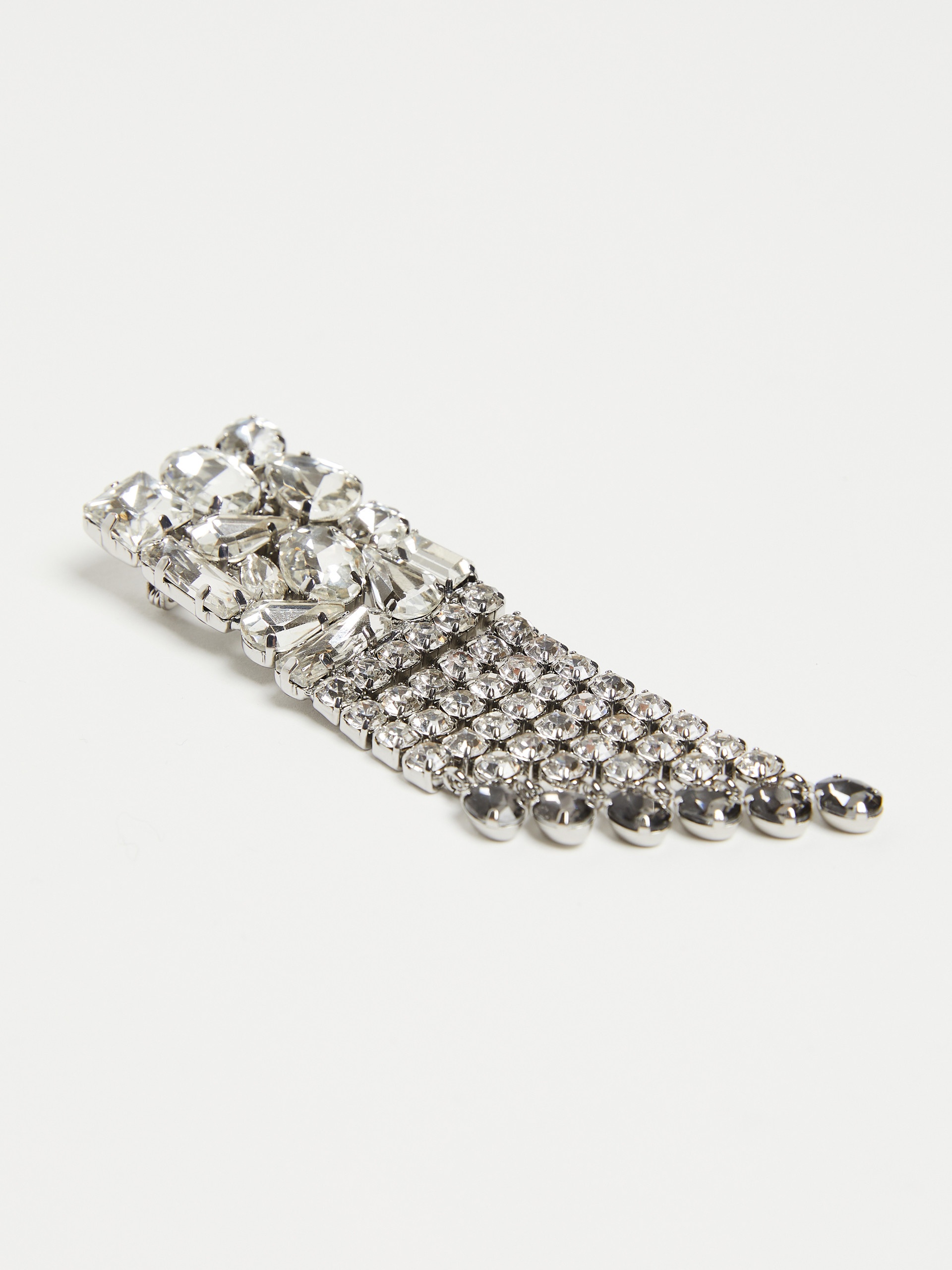 GAMBERO Metal and rhinestone brooch - 3