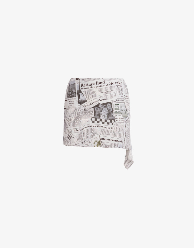 PRINTED COTTON POPLIN MINISKIRT 4