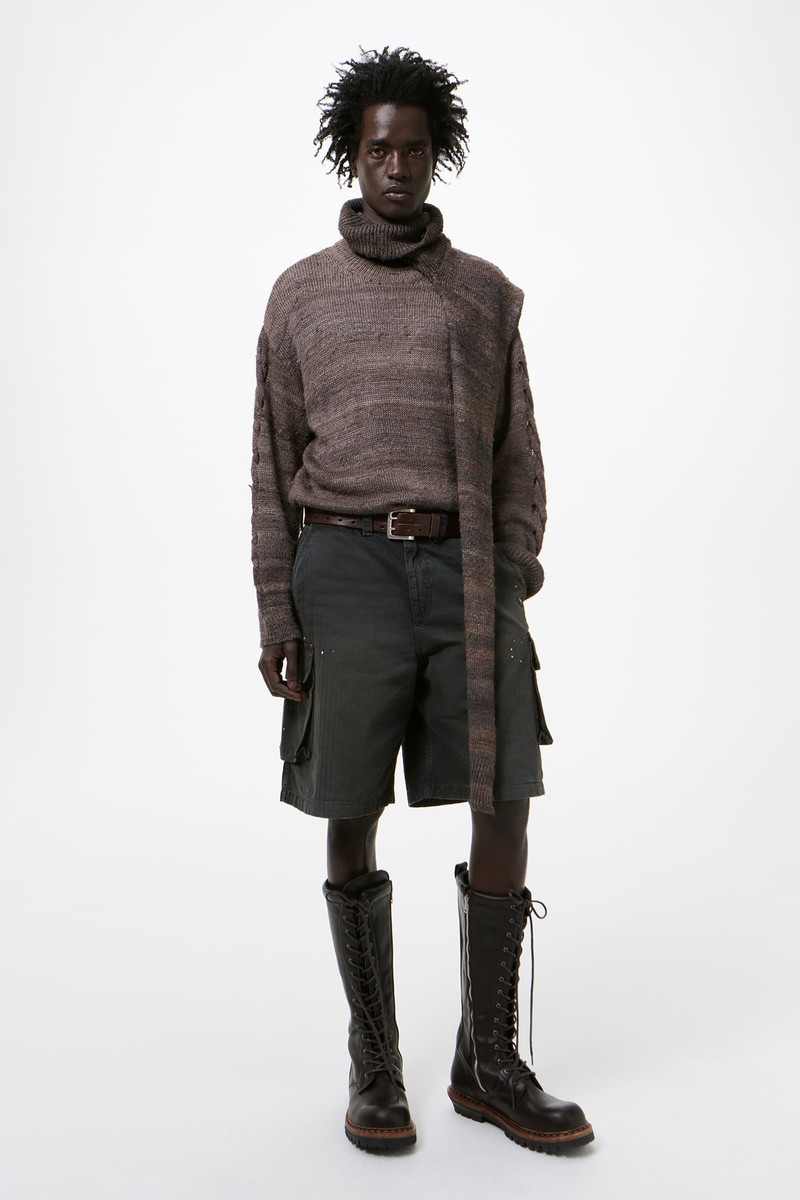 Our Legacy Mount Shorts Nebula Wash Jungle Herringbone outlook