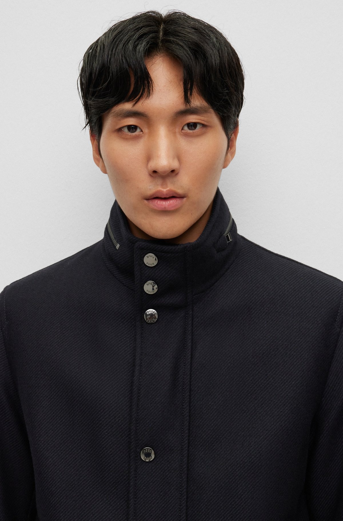 RELAXED-FIT COAT IN A MELANGE WOOL BLEND - 3