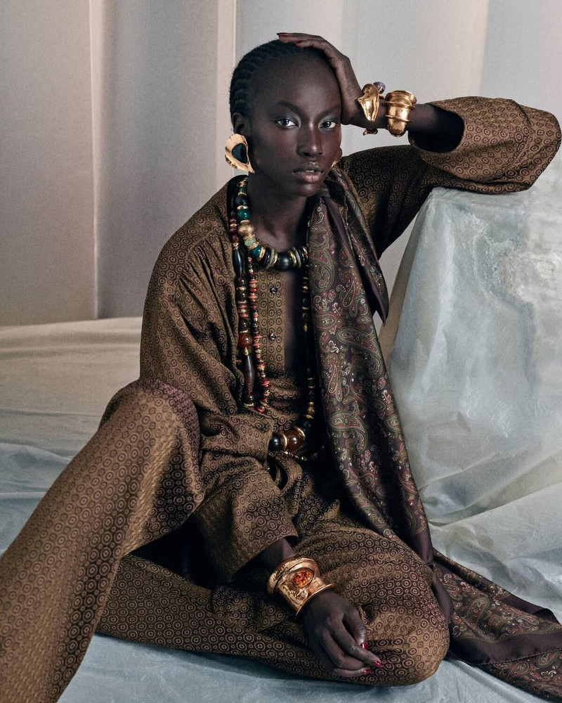 SAINT LAURENT BEAD NECKLACE IN GEMSTONES, WOOD, RESIN, AND METAL outlook