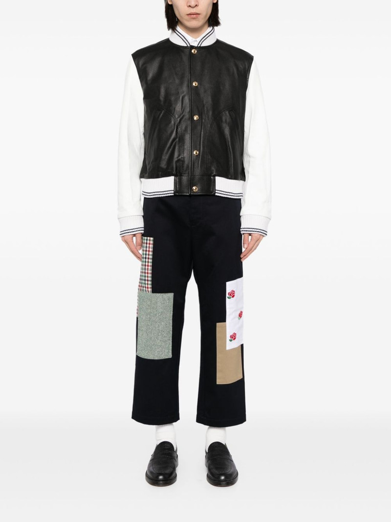 Thom Browne patch work chino trousers outlook