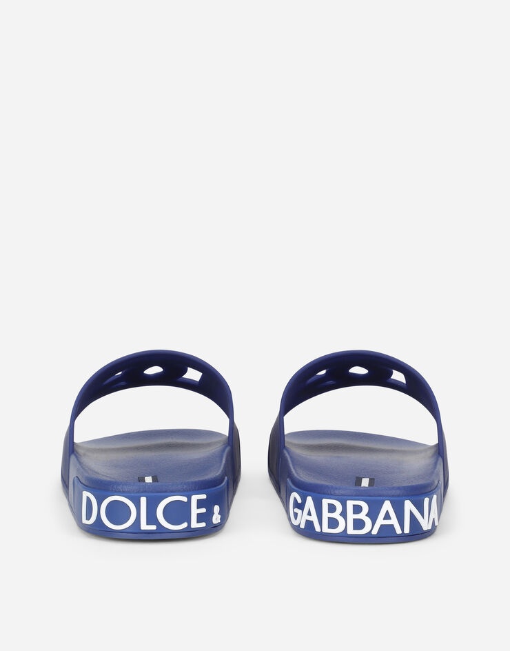 Rubber beachwear sliders with DG logo - 3