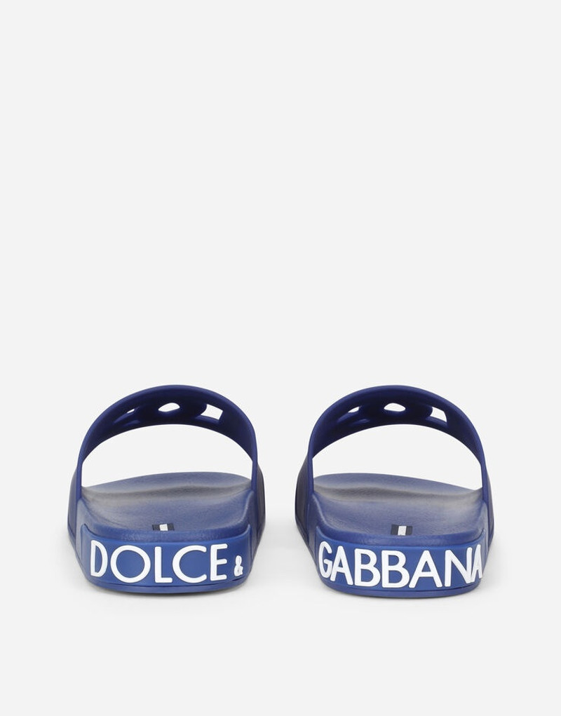 Dolce & Gabbana Rubber beachwear sliders with DG logo outlook