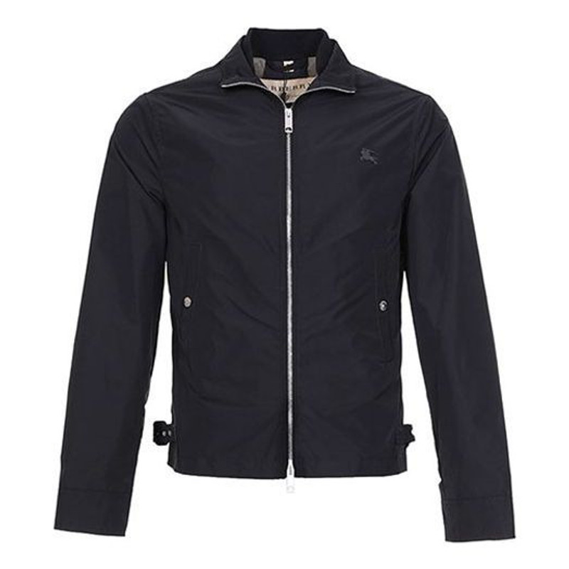 Men's Burberry waterproof Stand Collar Jacket Black 39987701 1