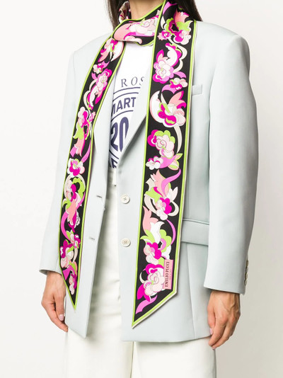 EMILIO PUCCI x Koché printed silk skinny scarf outlook