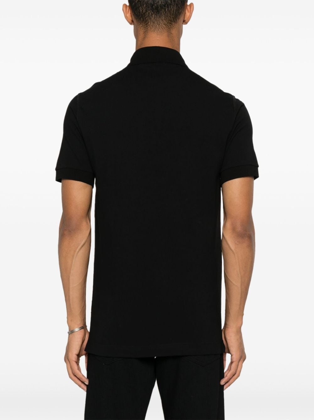 logo-embroidered cotton polo shirt - 4