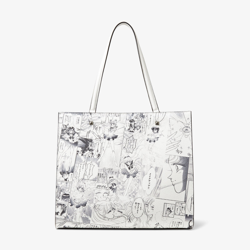 Sailor Moon & Tuxedo Mask Varenne Tote
Monochrome Manga Printed PU Leather Tote Bag 6