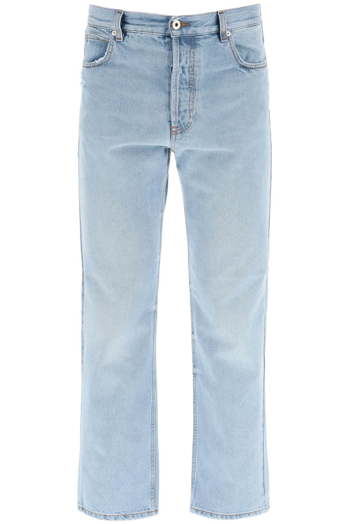 LIGHT WASH TAPERED JEANS - 1