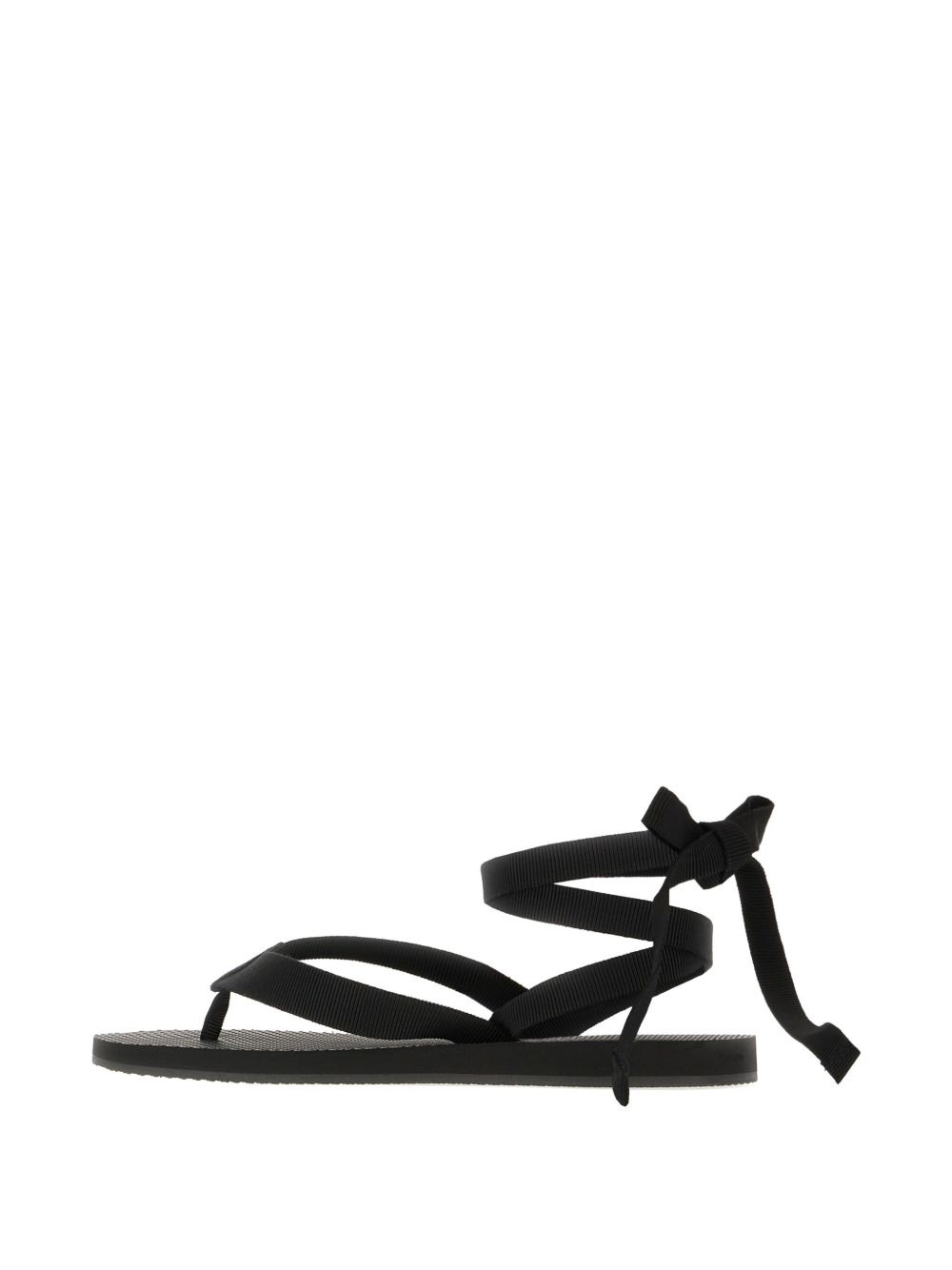 ribbon-tie flat sandals - 3