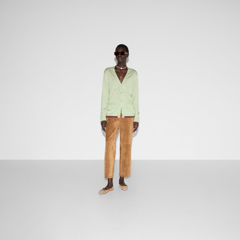 GUCCI Extra fine cashmere silk cardigan outlook