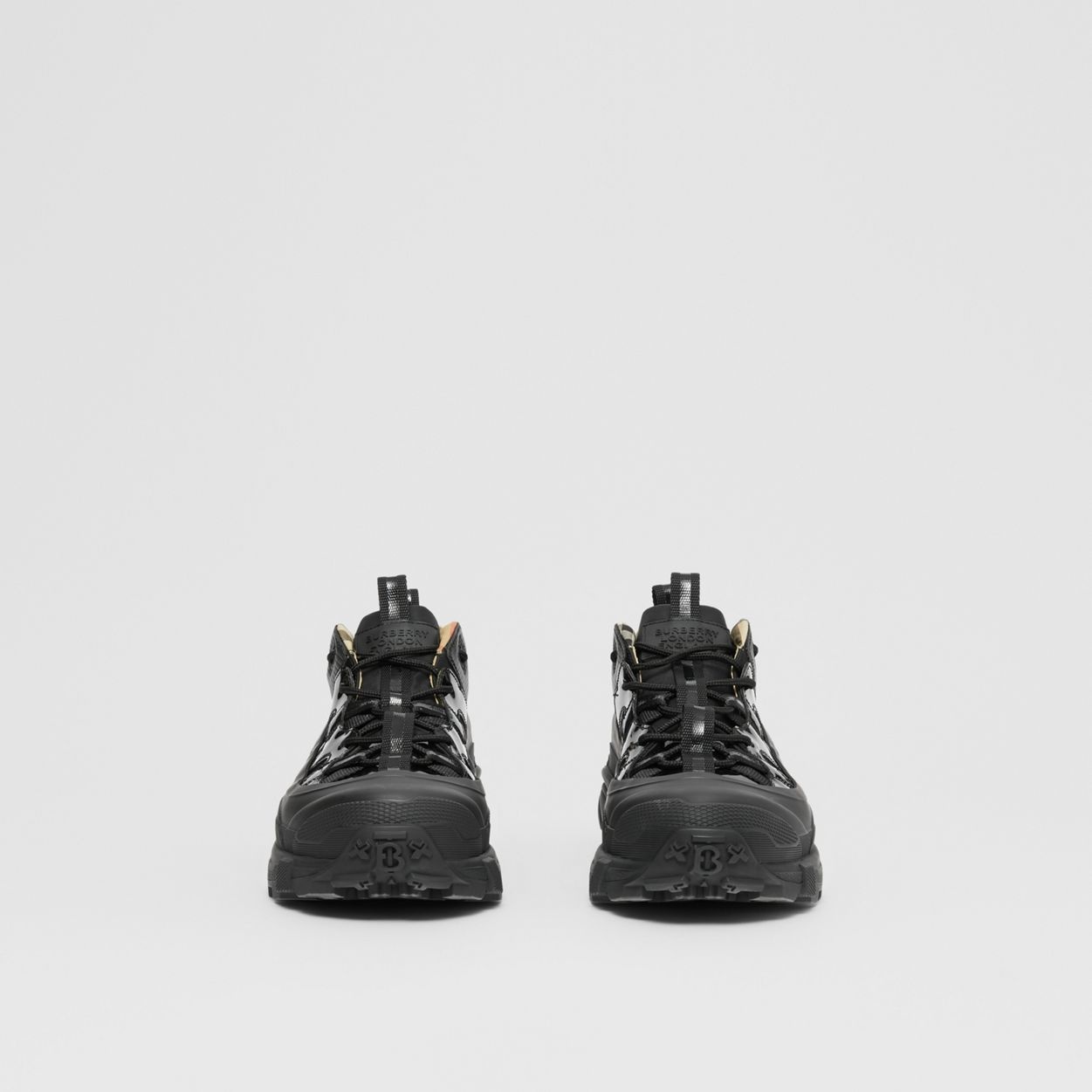 Nylon and Patent Leather Arthur Sneakers - 4
