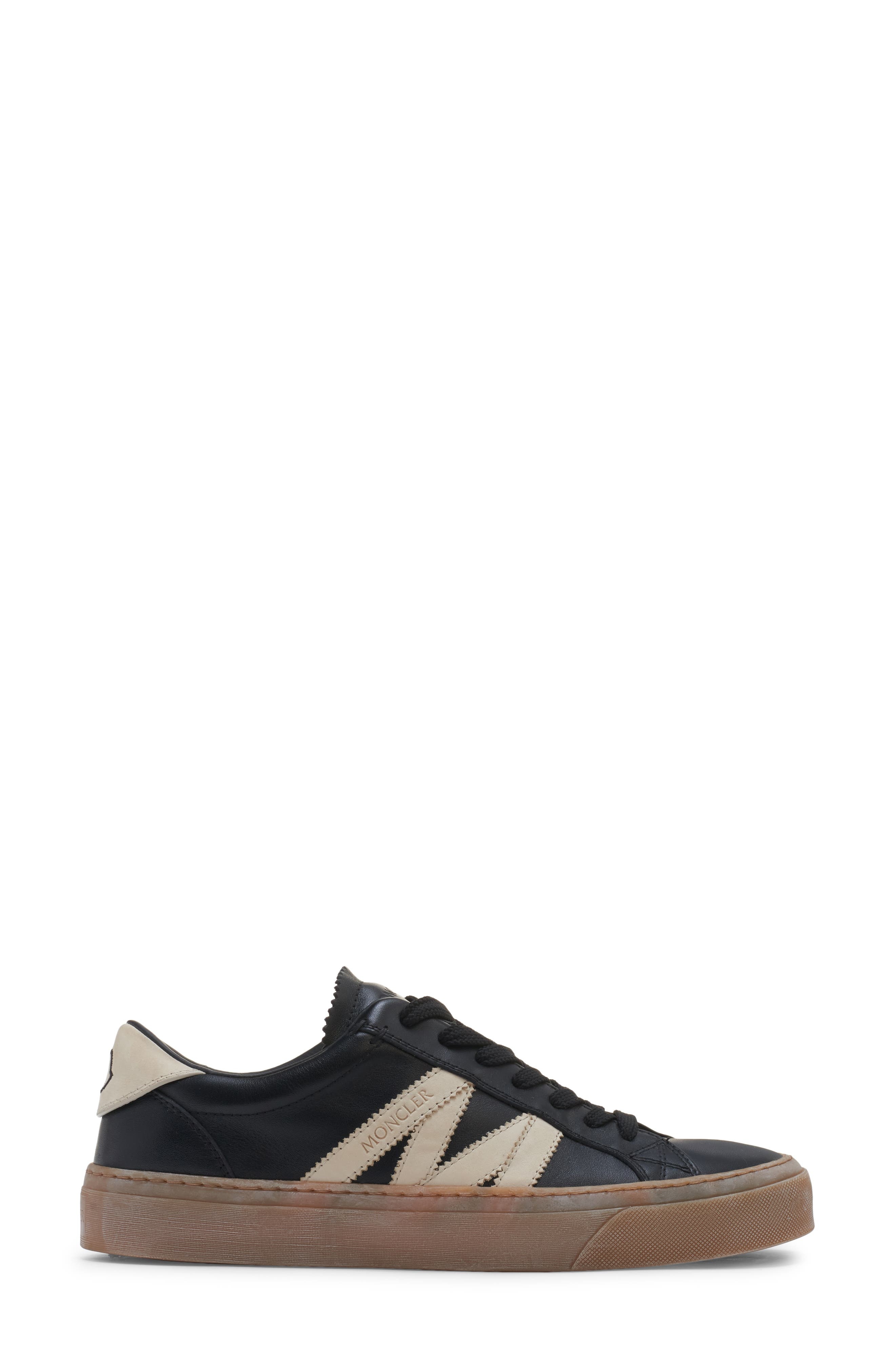 Moncler Monaco 2 Low Top Sneaker in Black at Nordstrom - 3