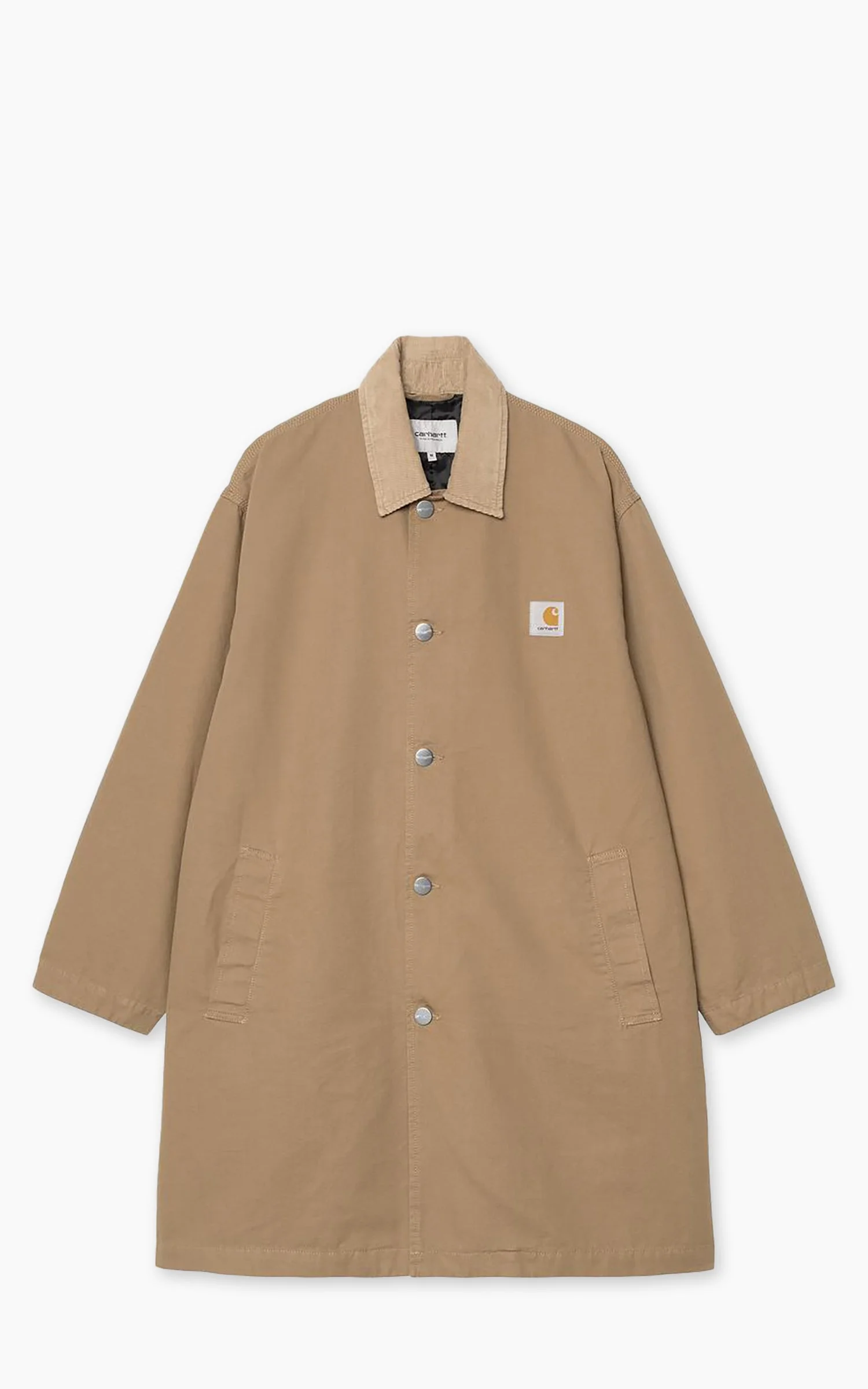 CARHARTT WIP WEBSTER COAT HUBBARD CANVAS RINSED LEATHER/LEATHER - 1