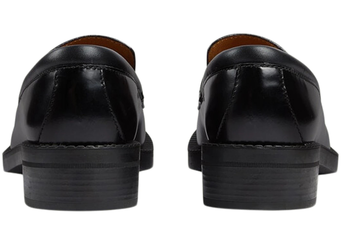 Gucci Interlocking G Loafers Black Leather - 3
