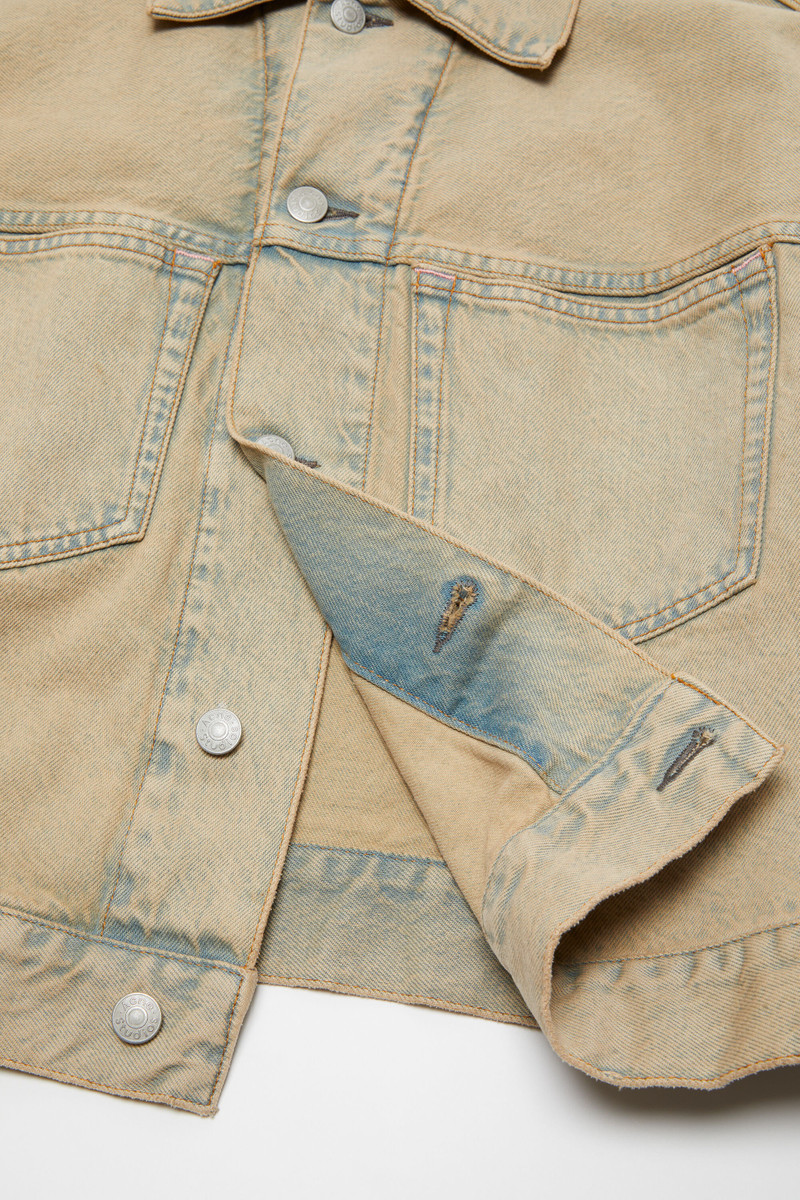 Denim jacket - Oversized cropped fit - Light Sand 7