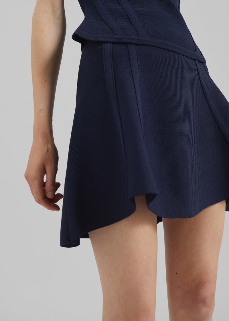 Kiama Sculpted Mini Skirt - Navy 3