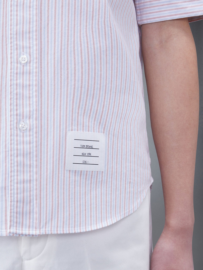 Stripe Oxford 4-Bar Short Sleeve Shirt 6