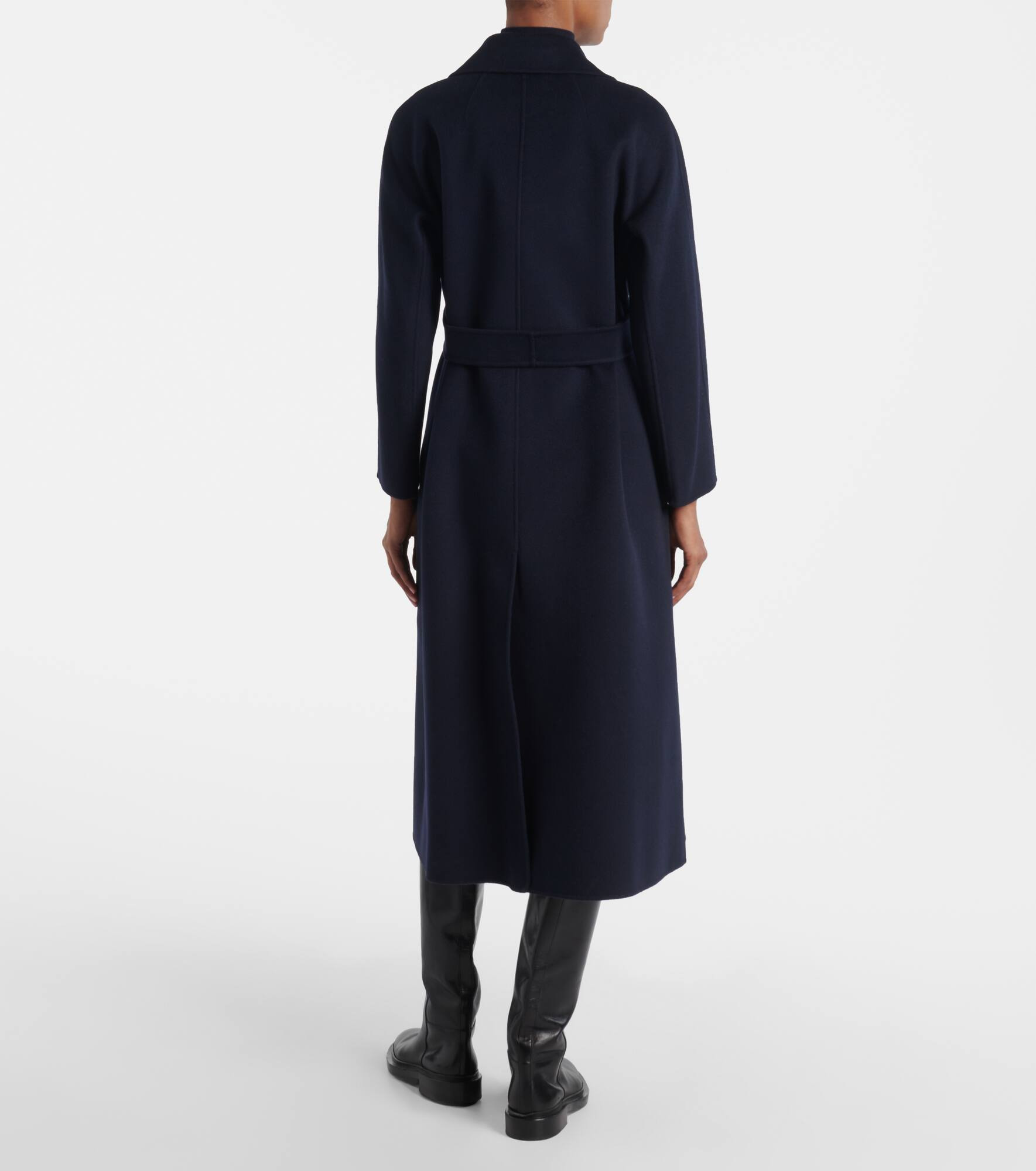 Belted virgin wool coat - 3
