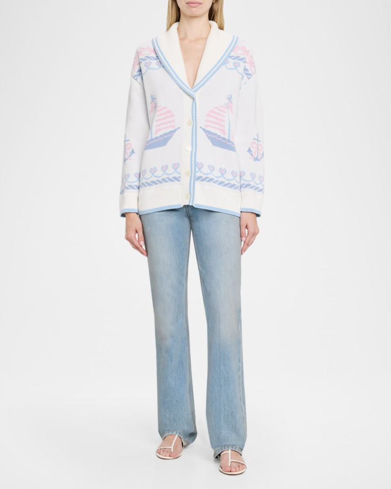 LoveShackFancy Aribella Yacht Club Cardigan outlook