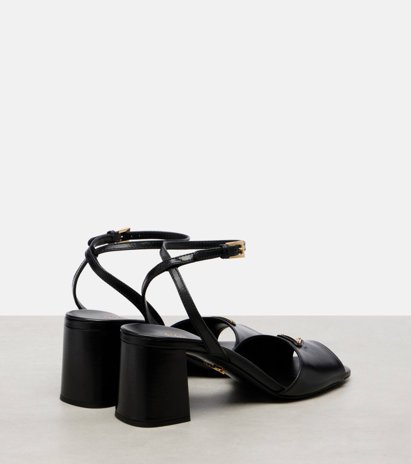 Prada Leather slingback sandals outlook