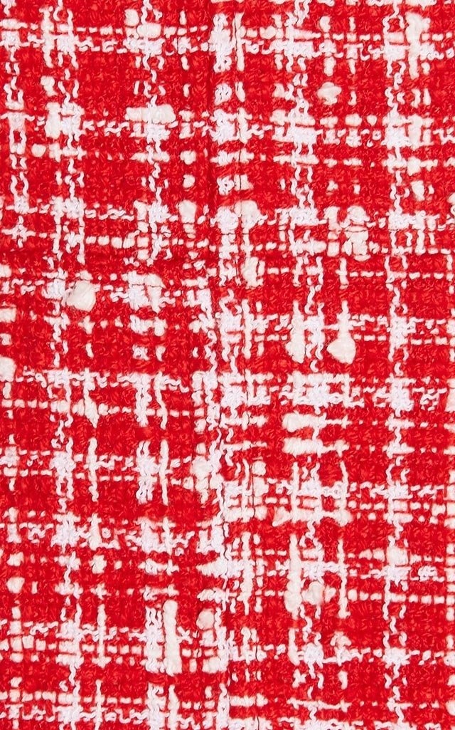 Cutout Cotton-Blend Boucle Mini Dress red - 5