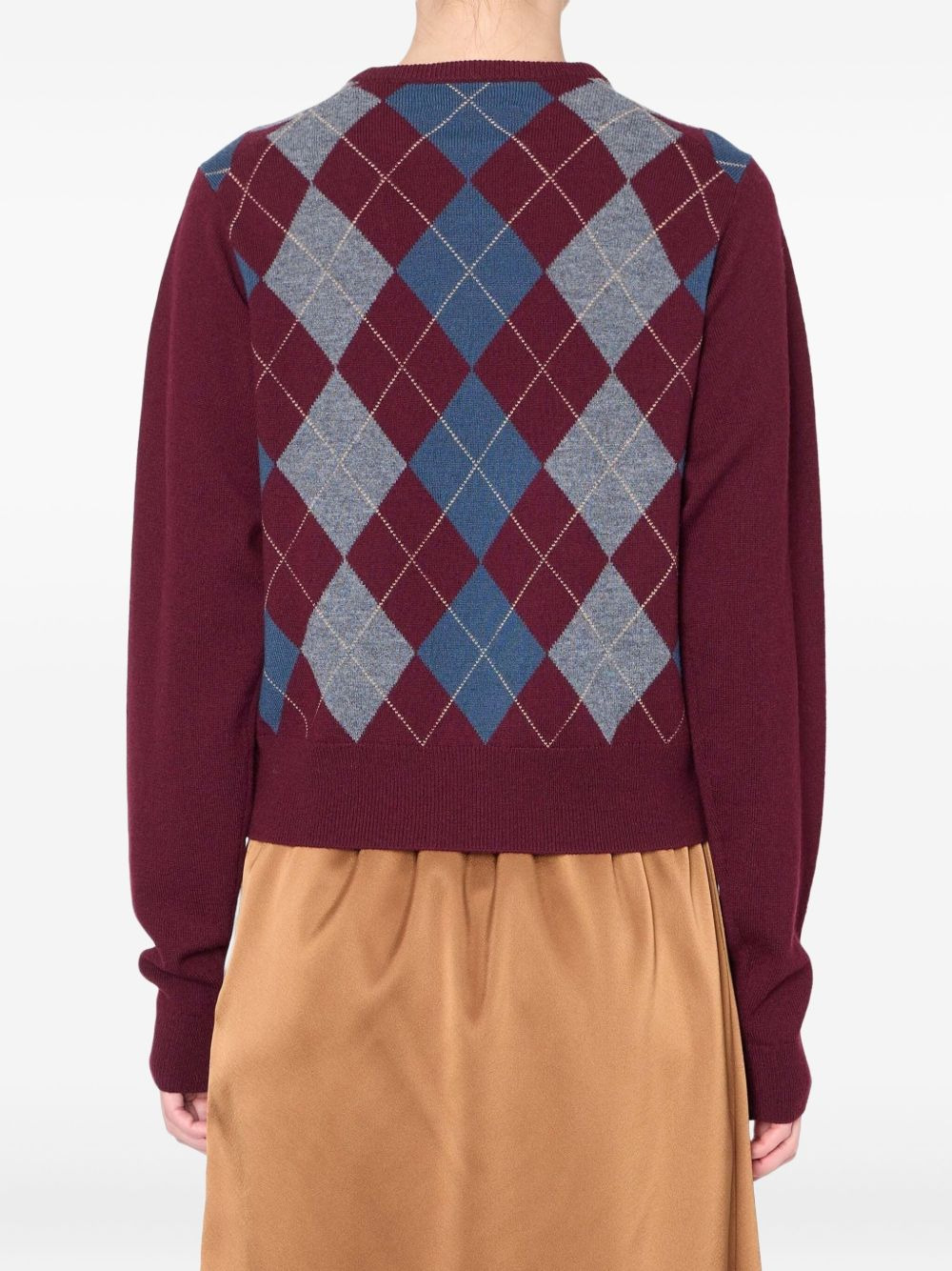 lace-insert sweater - 2
