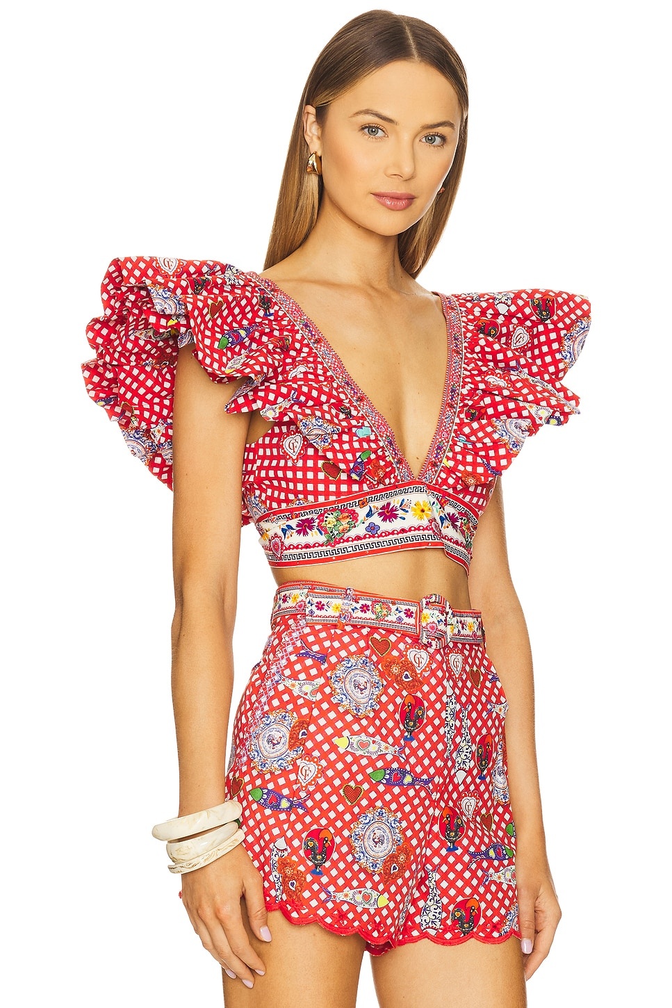 Ruffle Wrap Top - 2